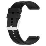 Cinturino in silicone a testa sporgente con fibbia argentata, For Samsung Galaxy Watch Heart-L 20mm, For Samsung Galaxy Watch4 40mm/44mm 20mm
