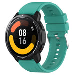 Cinturino in silicone a testa sporgente con fibbia argentata, For Samsung Galaxy Watch Heart-L 20mm, For Samsung Galaxy Watch4 40mm/44mm 20mm