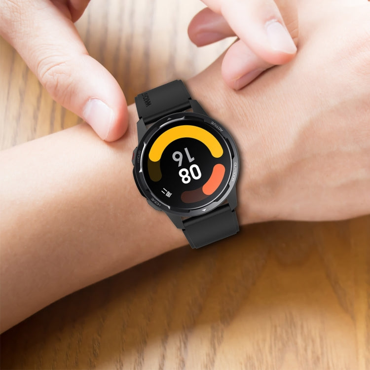 Cinturino in silicone a testa sporgente con fibbia argentata, For Samsung Galaxy Watch Heart-L 20mm, For Samsung Galaxy Watch4 40mm/44mm 20mm