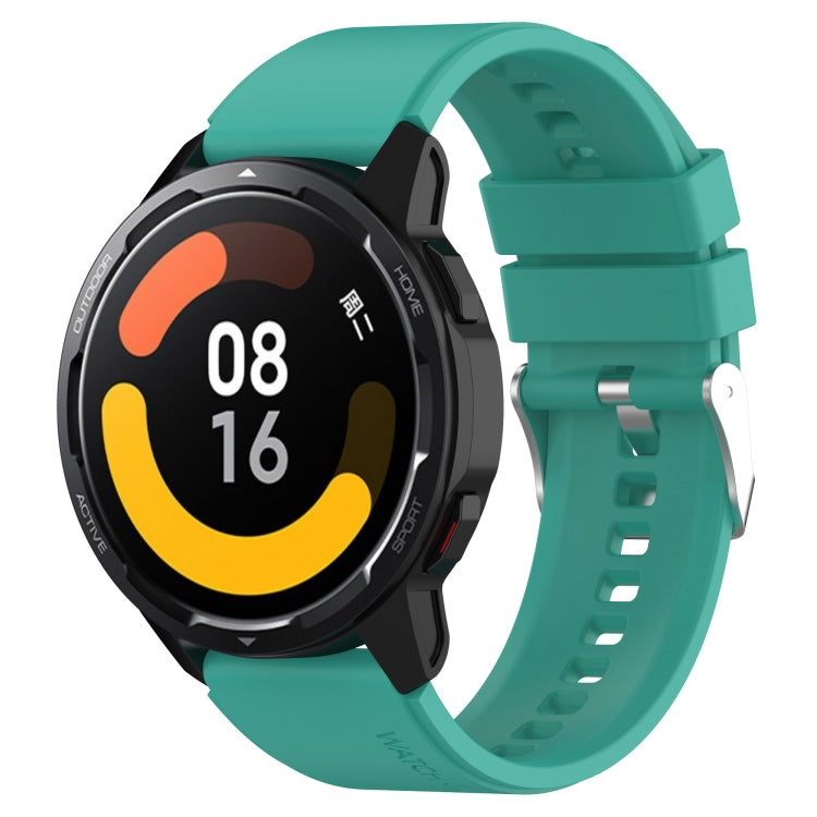 Cinturino in silicone a testa sporgente con fibbia argentata, For Samsung Galaxy Watch Heart-L 20mm, For Samsung Galaxy Watch4 40mm/44mm 20mm