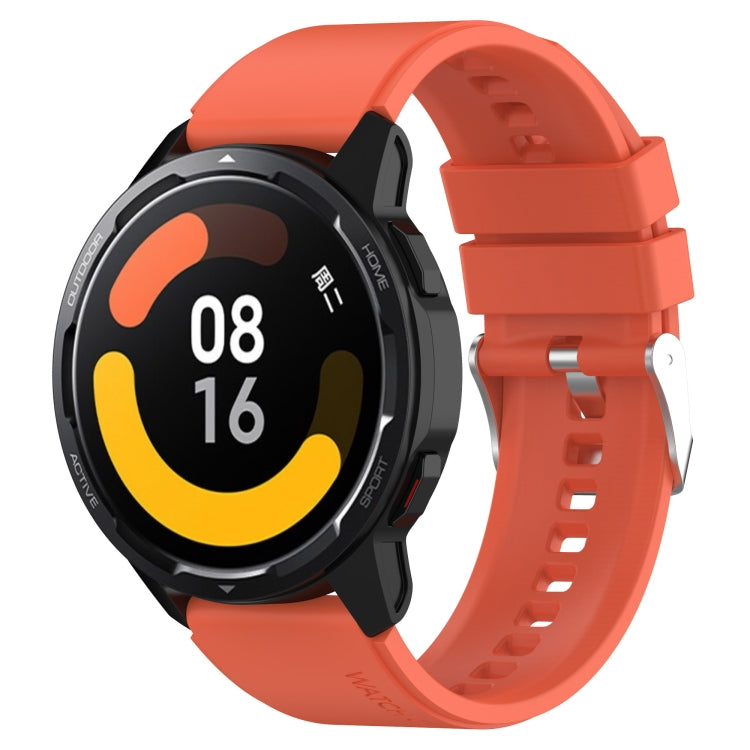Cinturino in silicone a testa sporgente con fibbia argentata, For Samsung Galaxy Watch4 Classic 42mm/46mm 20mm, For Samsung Galaxy Watch3 41mm 20mm