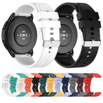Cinturino in silicone a testa sporgente con fibbia argentata, For Samsung Galaxy Watch4 Classic 42mm/46mm 20mm, For Samsung Galaxy Watch3 41mm 20mm
