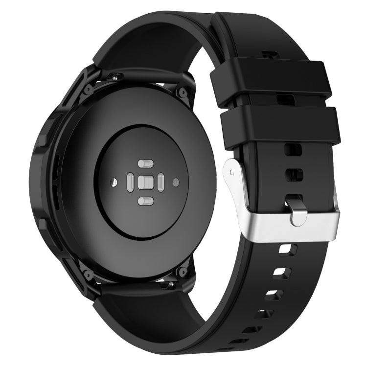 Cinturino in silicone a testa sporgente con fibbia argentata, For Samsung Galaxy Watch Active2 40mm/44mm 20mm, For Samsung Galaxy Watch Active 40mm 20mm