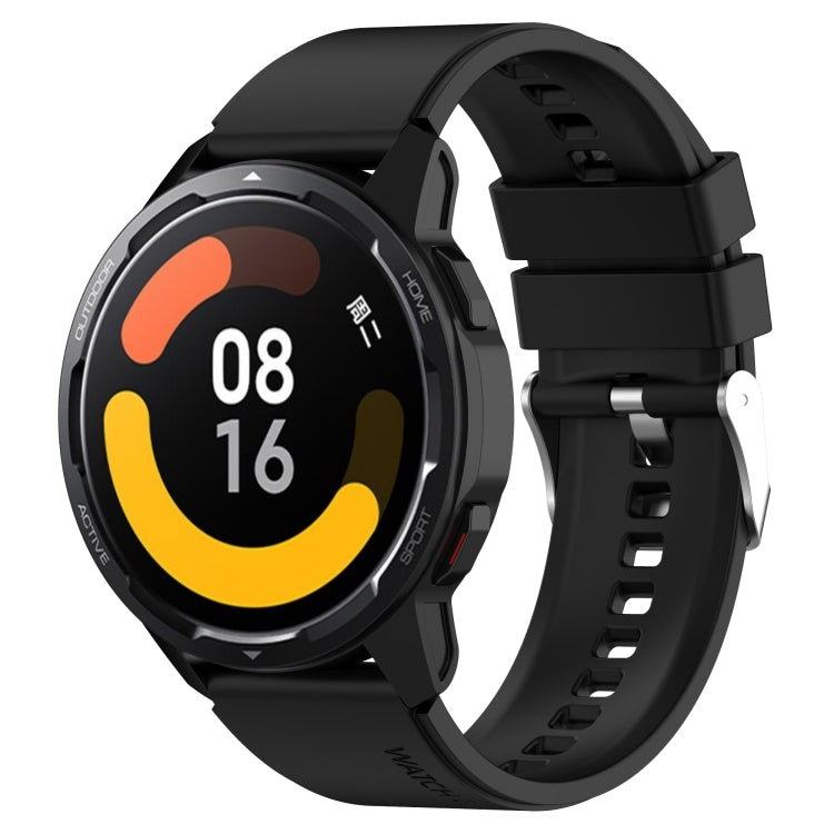 Cinturino in silicone a testa sporgente con fibbia argentata, For Samsung Galaxy Watch Active2 40mm/44mm 20mm, For Samsung Galaxy Watch Active 40mm 20mm