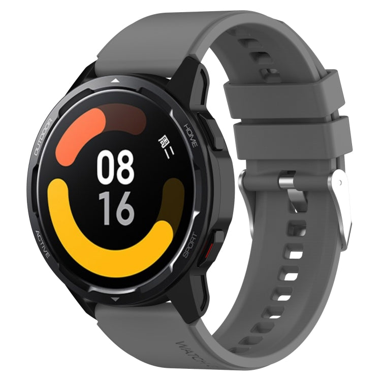 Cinturino in silicone a testa sporgente con fibbia argentata, For Samsung Galaxy Watch Active2 40mm/44mm 20mm, For Samsung Galaxy Watch Active 40mm 20mm