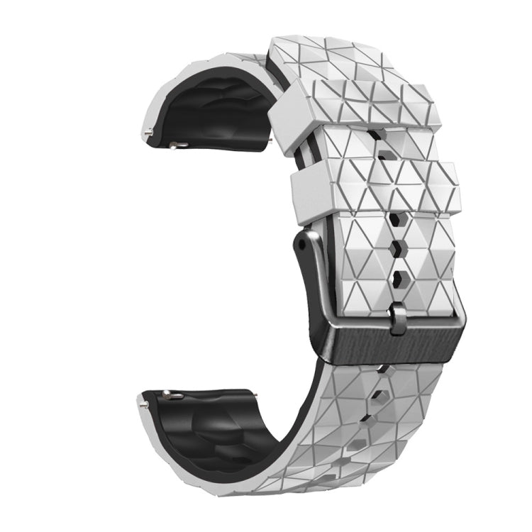 Cinturino in silicone bicolore modello calcio da 22 mm, For Ticwatch Pro 2021
