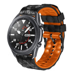 Cinturino in silicone bicolore modello calcio da 22 mm, For Ticwatch Pro 2021