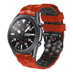 Cinturino in silicone bicolore modello calcio da 22 mm, For Ticwatch Pro 2021