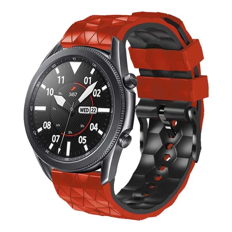 Cinturino in silicone bicolore modello calcio da 22 mm, For Ticwatch Pro 2021