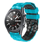 Cinturino in silicone bicolore modello calcio da 22 mm, For Ticwatch Pro 2021