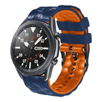 Cinturino in silicone bicolore modello calcio da 22 mm, For Ticwatch Pro 2021