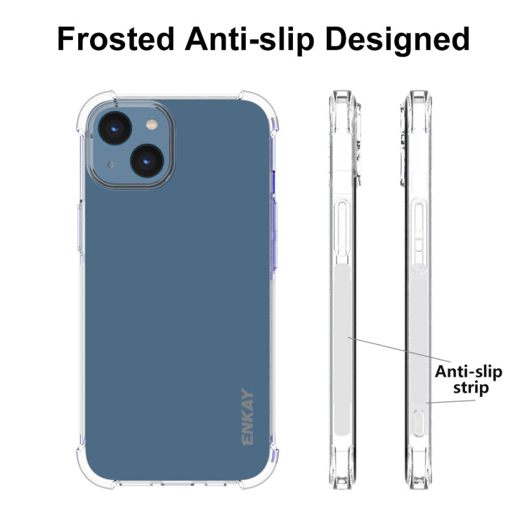 ENKAY Custodia per telefono antiurto in TPU trasparente, For iPhone 14, For iPhone 14 Plus, For iPhone 14 Pro, For iPhone 14 Pro Max