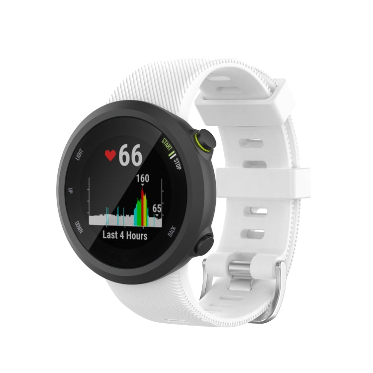 Per Garmin Forerunner 45 / Forerunner 45 S cinturino universale in silicone tinta unita twill, White, Orange, Black, Teal, Pink, Grey, Claret, Blue, Purple