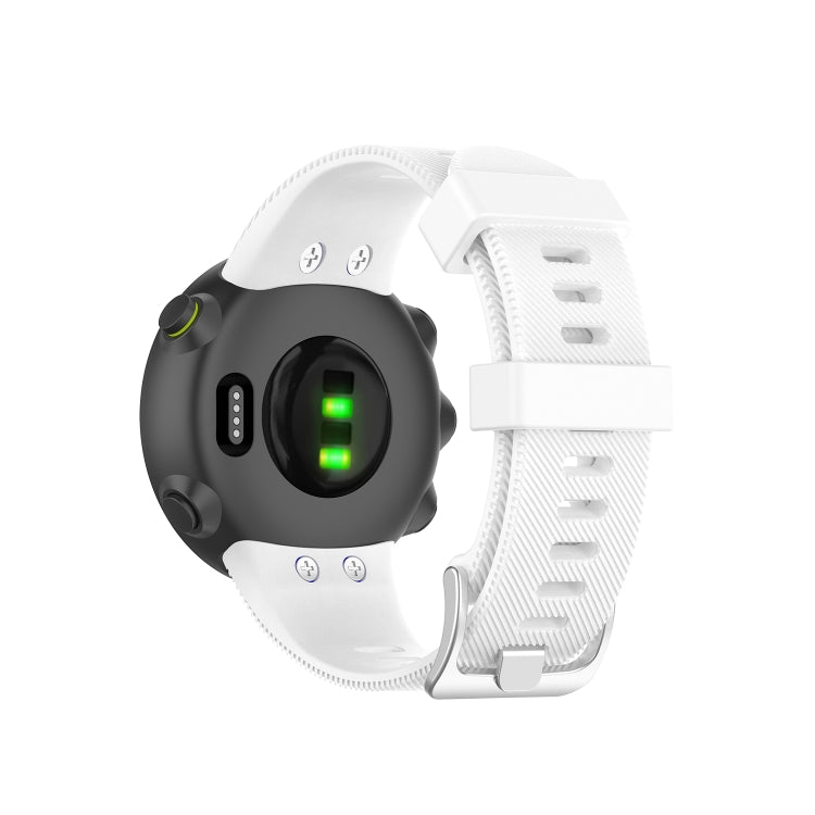Per Garmin Forerunner 45 / Forerunner 45 S cinturino universale in silicone tinta unita twill, White, Orange, Black, Teal, Pink, Grey, Claret, Blue, Purple