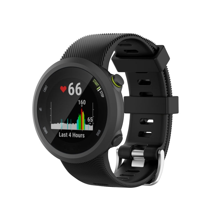 Per Garmin Forerunner 45 / Forerunner 45 S cinturino universale in silicone tinta unita twill, White, Orange, Black, Teal, Pink, Grey, Claret, Blue, Purple
