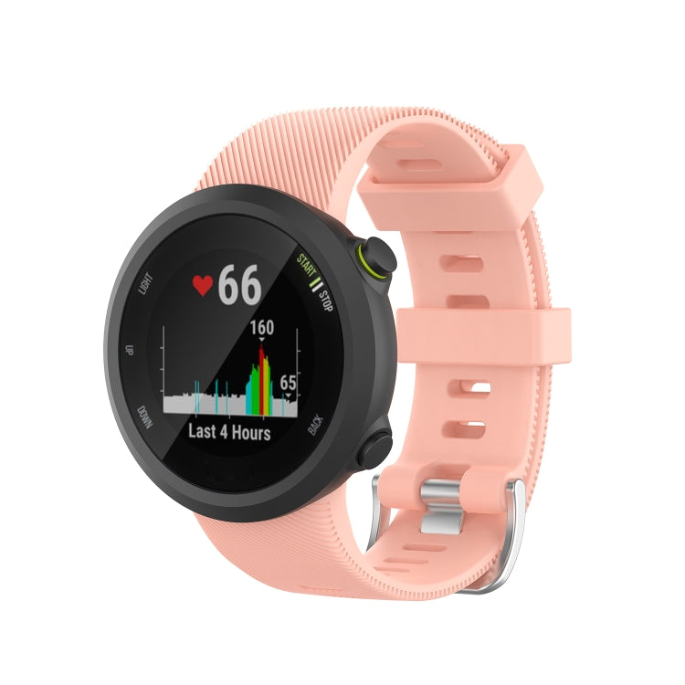 Per Garmin Forerunner 45 / Forerunner 45 S cinturino universale in silicone tinta unita twill, White, Orange, Black, Teal, Pink, Grey, Claret, Blue, Purple
