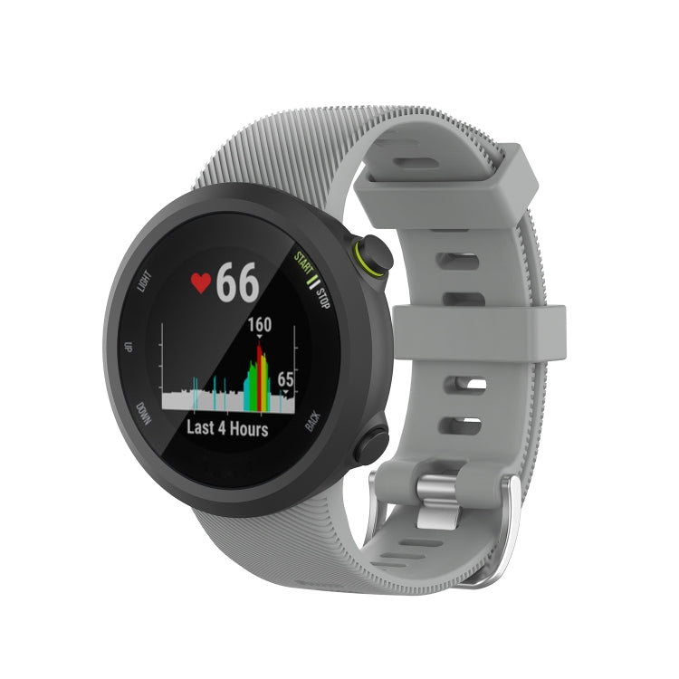 Per Garmin Forerunner 45 / Forerunner 45 S cinturino universale in silicone tinta unita twill, White, Orange, Black, Teal, Pink, Grey, Claret, Blue, Purple