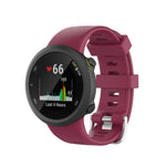 Per Garmin Forerunner 45 / Forerunner 45 S cinturino universale in silicone tinta unita twill, White, Orange, Black, Teal, Pink, Grey, Claret, Blue, Purple
