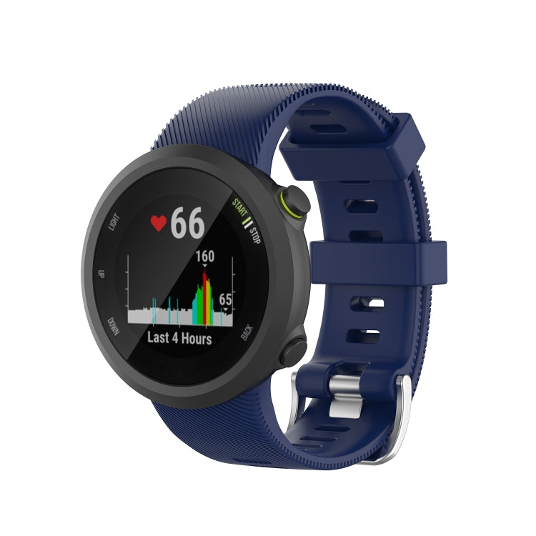 Per Garmin Forerunner 45 / Forerunner 45 S cinturino universale in silicone tinta unita twill, White, Orange, Black, Teal, Pink, Grey, Claret, Blue, Purple