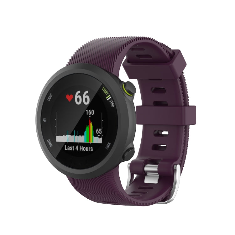 Per Garmin Forerunner 45 / Forerunner 45 S cinturino universale in silicone tinta unita twill, White, Orange, Black, Teal, Pink, Grey, Claret, Blue, Purple