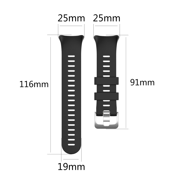 Per Garmin Forerunner 45 / Forerunner 45 S cinturino universale in silicone tinta unita twill, White, Orange, Black, Teal, Pink, Grey, Claret, Blue, Purple