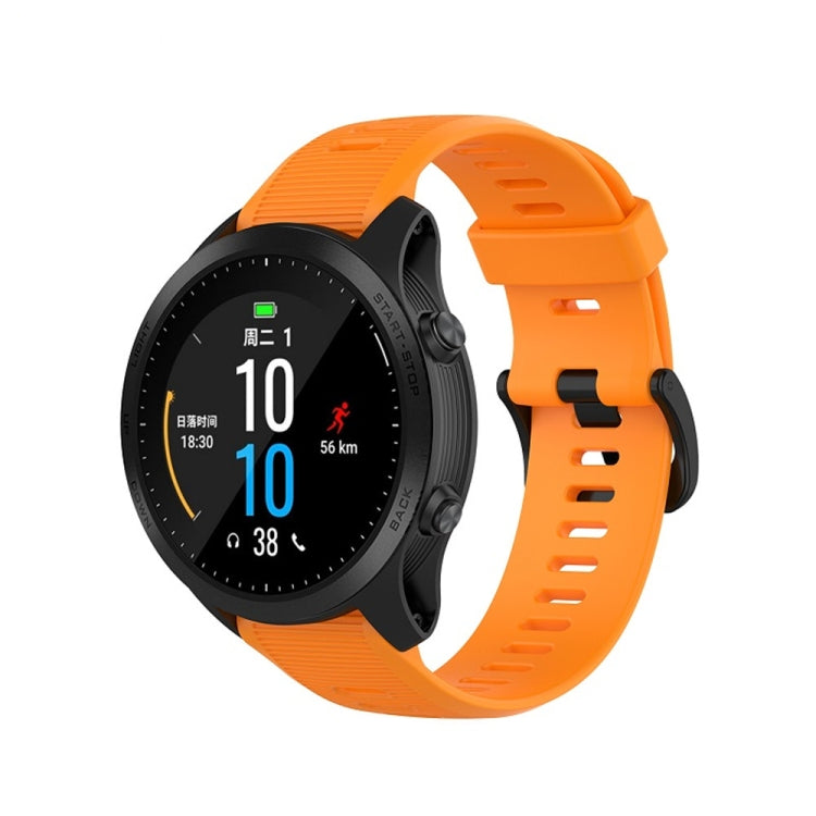 Per cinturino in silicone monocromatico Garmin Forerunner945 / fenix5 Plus / Approach S60, Black, White, Orange, Pink, Red, Lake Blue, Grey, Blue, Lime, Purple, midnight blue