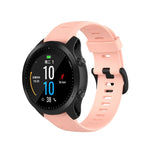 Per cinturino in silicone monocromatico Garmin Forerunner945 / fenix5 Plus / Approach S60, Black, White, Orange, Pink, Red, Lake Blue, Grey, Blue, Lime, Purple, midnight blue