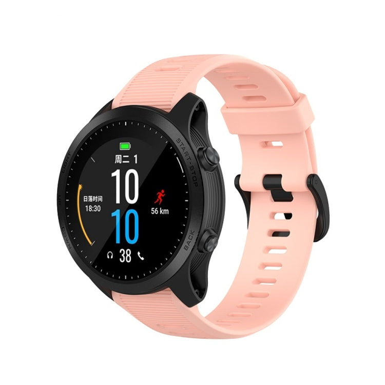 Per cinturino in silicone monocromatico Garmin Forerunner945 / fenix5 Plus / Approach S60, Black, White, Orange, Pink, Red, Lake Blue, Grey, Blue, Lime, Purple, midnight blue