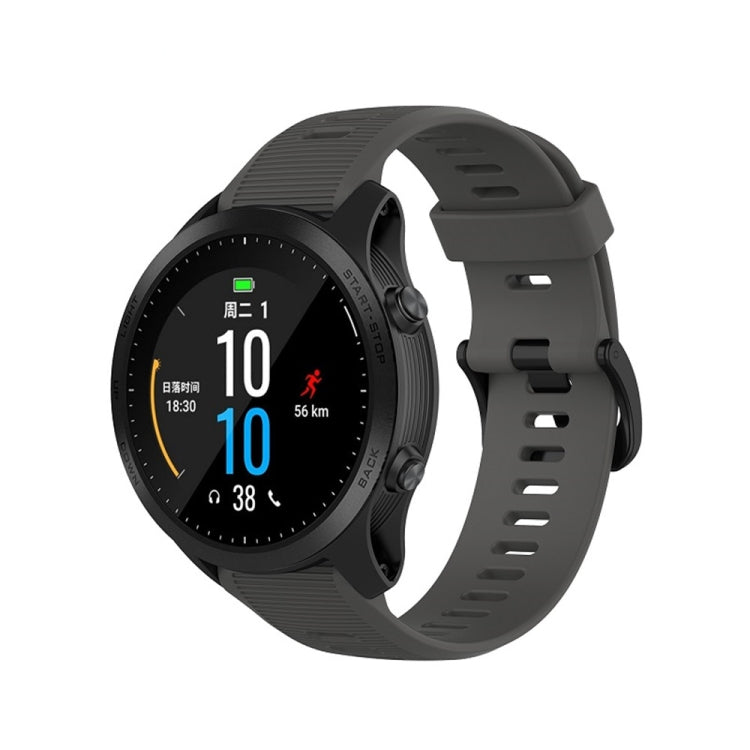 Per cinturino in silicone monocromatico Garmin Forerunner945 / fenix5 Plus / Approach S60, Black, White, Orange, Pink, Red, Lake Blue, Grey, Blue, Lime, Purple, midnight blue
