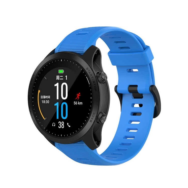 Per cinturino in silicone monocromatico Garmin Forerunner945 / fenix5 Plus / Approach S60, Black, White, Orange, Pink, Red, Lake Blue, Grey, Blue, Lime, Purple, midnight blue