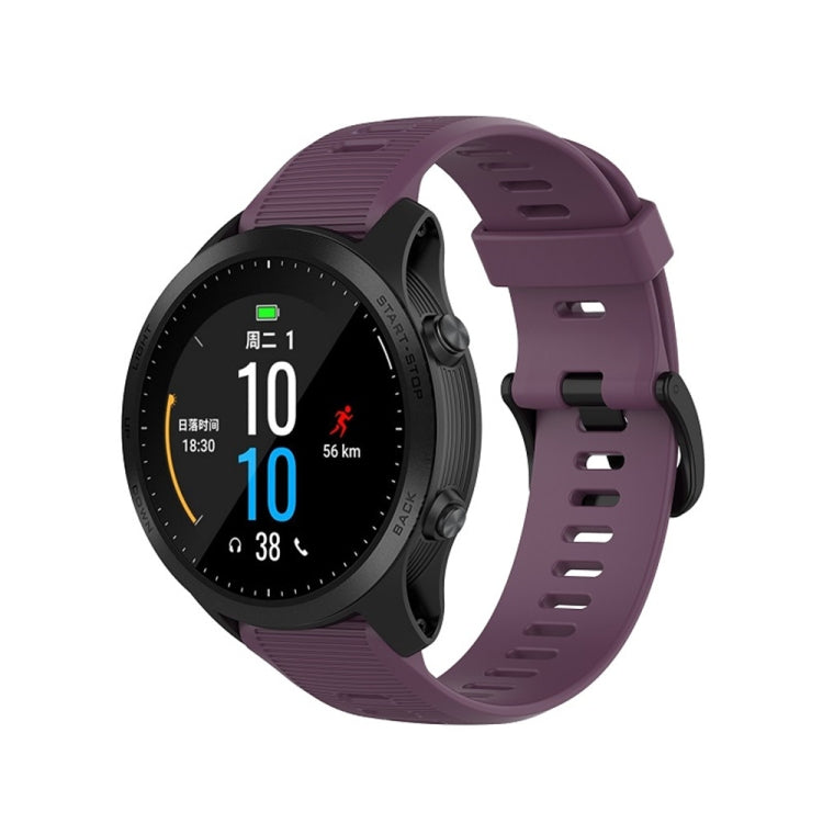 Per cinturino in silicone monocromatico Garmin Forerunner945 / fenix5 Plus / Approach S60, Black, White, Orange, Pink, Red, Lake Blue, Grey, Blue, Lime, Purple, midnight blue