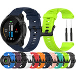 Per cinturino in silicone monocromatico Garmin Forerunner945 / fenix5 Plus / Approach S60, Black, White, Orange, Pink, Red, Lake Blue, Grey, Blue, Lime, Purple, midnight blue