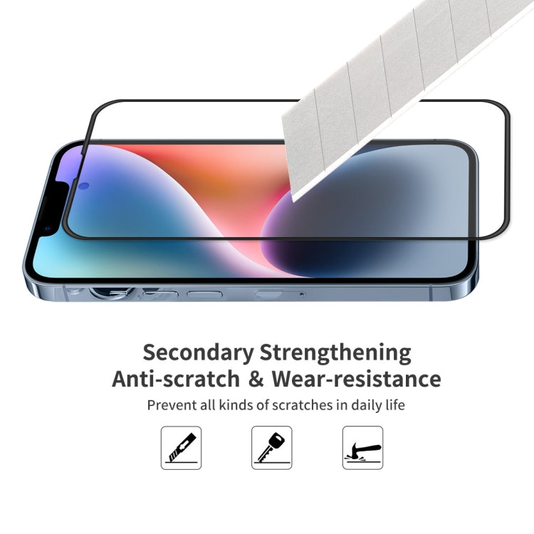 ENKAY Pellicola completa anticaduta in vetro temperato a colla piena per iPhone 14 max, For iPhone 14 Plus(1 PC), For iPhone 14 Plus(2 PCS), For iPhone 14 Plus(5 PCS)