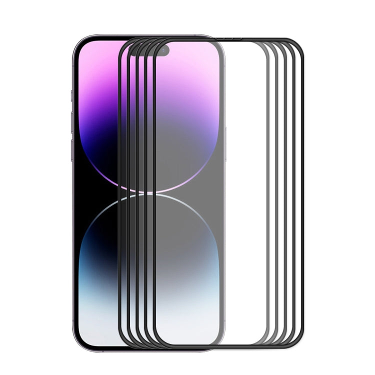 ENKAY Pellicola completa anticaduta in vetro temperato Full Glue per iPhone 14 Pro, For iPhone 14 Pro (1 PC), For iPhone 14 Pro (2 PCS), For iPhone 14 Pro (5 PCS)