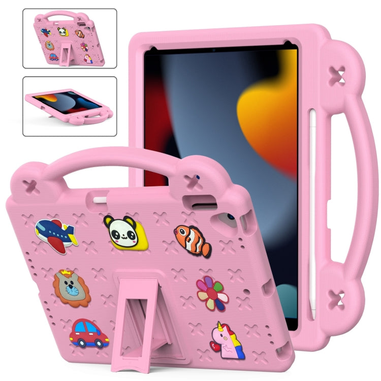 Custodia per tablet antiurto EVA per bambini con cavalletto, For iPad 10.2 2021 / 2020 / 2019, For iPad Air 2019 10.5 / Pro 10.5 2017