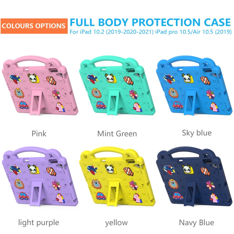 Custodia per tablet antiurto EVA per bambini con cavalletto, For iPad 10.2 2021 / 2020 / 2019, For iPad Air 2019 10.5 / Pro 10.5 2017