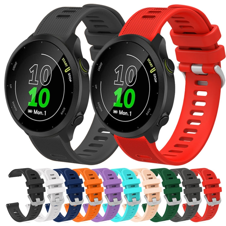 Cinturino per orologio in twill di silicone da 20 mm, For Garmin Forerunner 55, For Garmin Venu