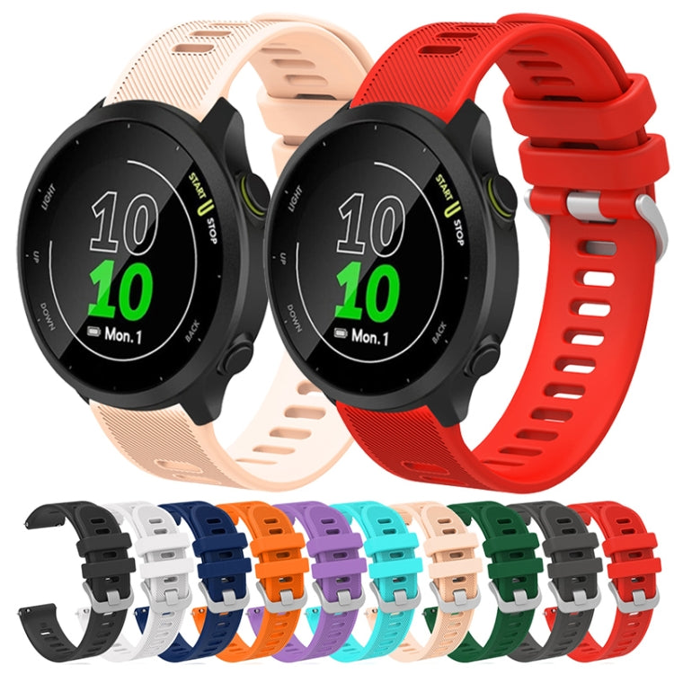 Cinturino per orologio in twill di silicone da 20 mm, For Garmin Vivoactive3 Music, For Garmin Forerunner 245