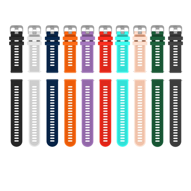 Cinturino per orologio in twill di silicone da 20 mm, For Garmin Vivoactive3 Music, For Garmin Forerunner 245