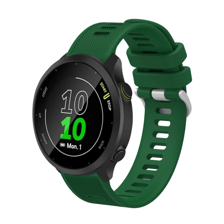 Cinturino per orologio in twill di silicone da 20 mm, For Garmin Forerunner 245 Music, For Garmin Forerunner 645