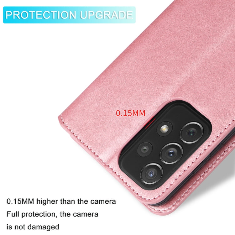 Per Samsung Galaxy A73 5G JUNSUNMAY Custodia in pelle di vitello texture, For Samsung Galaxy A73 5G