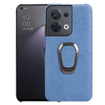 Per OPPO Reno 8 5G Custodia per cellulare in PU a nido d'ape con supporto ad anello, For OPPO Reno8 5G