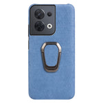 Per OPPO Reno 8 5G Custodia per cellulare in PU a nido d'ape con supporto ad anello, For OPPO Reno8 5G