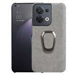 Per OPPO Reno 8 5G Custodia per cellulare in PU a nido d'ape con supporto ad anello, For OPPO Reno8 5G