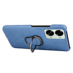 Per custodia per telefono in PU a nido d'ape con supporto per anello OnePlus Nord 2T 5G, Wathet, Navy Blue, Grey, Coffee, Orange, Pink