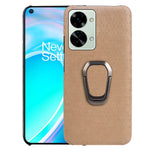 Per custodia per telefono in PU a nido d'ape con supporto per anello OnePlus Nord 2T 5G, Wathet, Navy Blue, Grey, Coffee, Orange, Pink