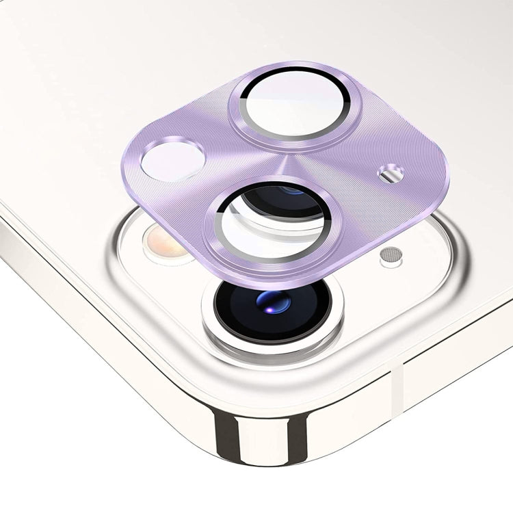 ENKAY Pellicola copriobiettivo in vetro temperato in lega di alluminio per iPhone 14/14 max, For iPhone 14 / 14 Plus