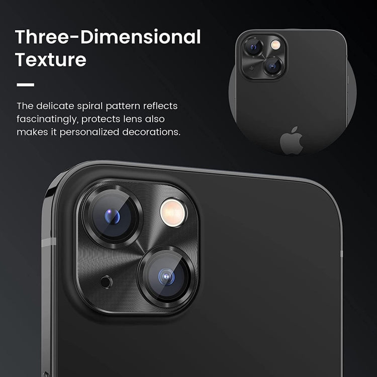 ENKAY Pellicola copriobiettivo in vetro temperato in lega di alluminio per iPhone 14/14 max, For iPhone 14 / 14 Plus