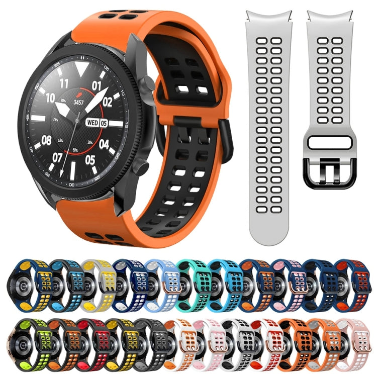 Cinturino in silicone bicolore traspirante da 20 mm, For Samsung Galaxy Watch 5 Pro  45mm