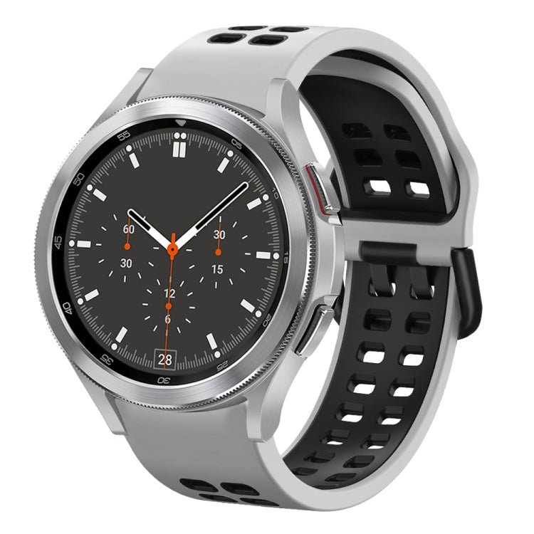 Cinturino in silicone bicolore traspirante da 20 mm, For Samsung Galaxy Watch 4 Classic 46mm